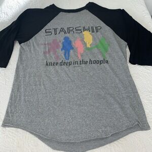 Authentic Vintage Starship Knee Deep In The Hoopla  XL Large Raglan Shirt 1986